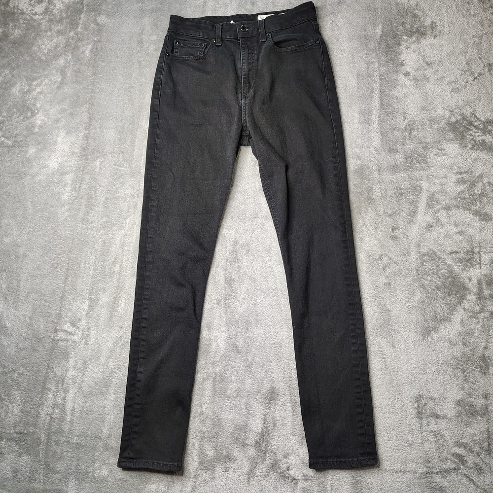 Rag & Bone Jeans Women's 27 Black Nina High Rise Skinny Denim‎ Dark Wash